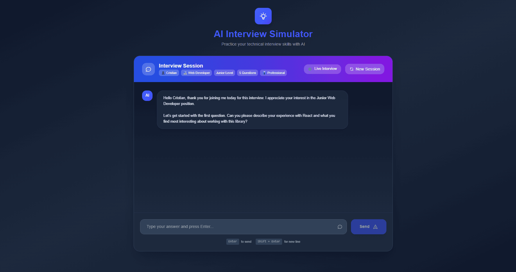 Interview session with OpenAI